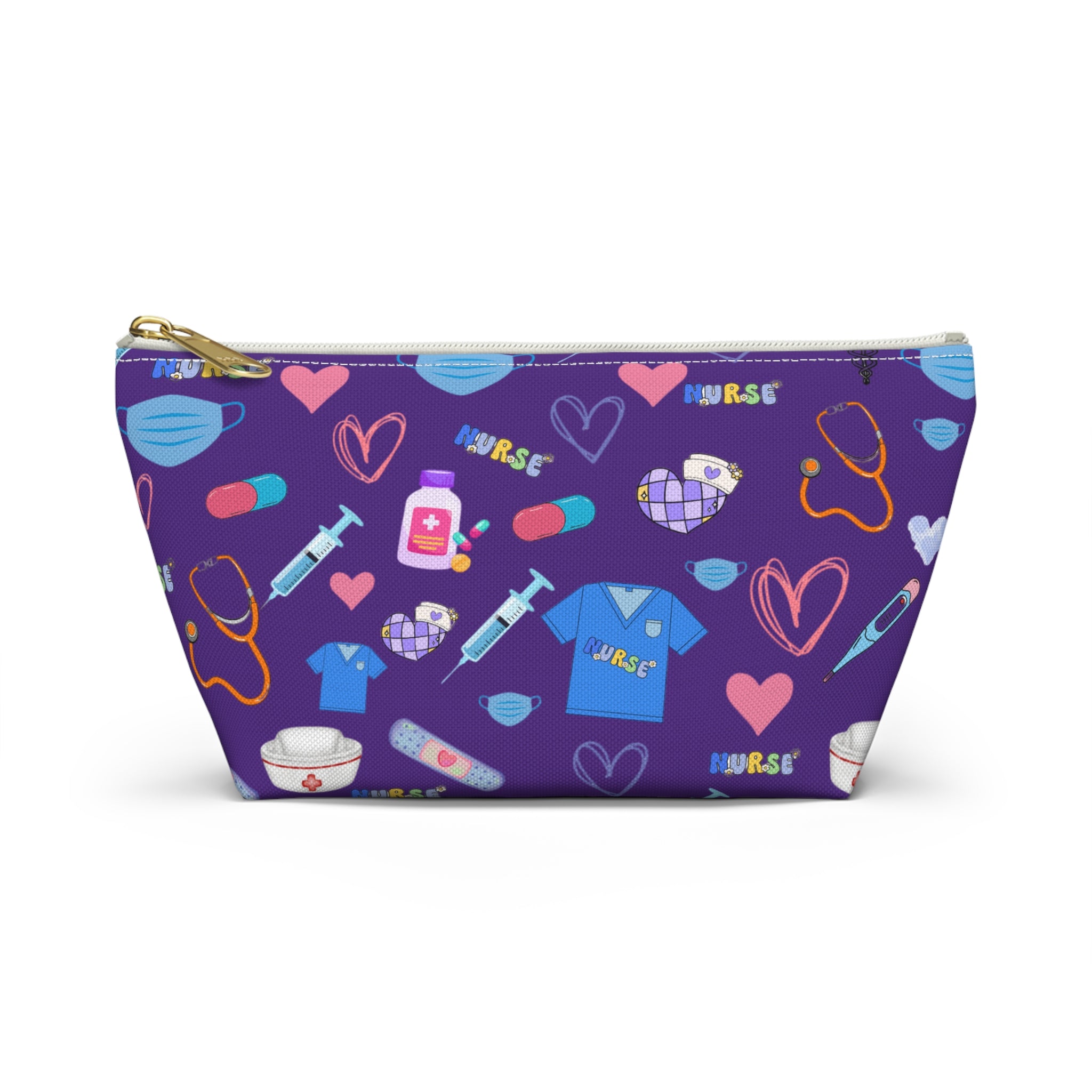 Nurse Love Accessory Pouch, Medical Professional Gift, Zipper Bag, Nurse Appreciation, Healthcare Worker, Graduation Present
