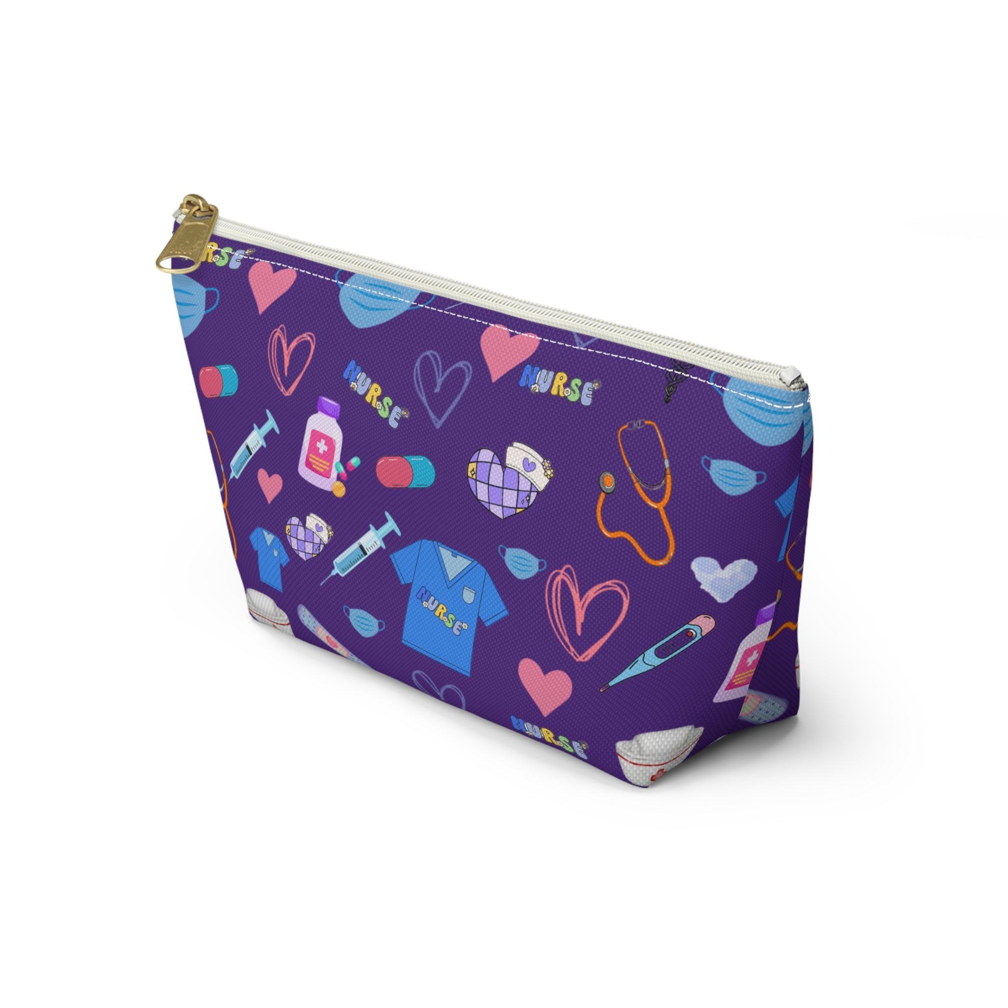 Nurse Love Accessory Pouch, Medical Professional Gift, Zipper Bag, Nurse Appreciation, Healthcare Worker, Graduation Present