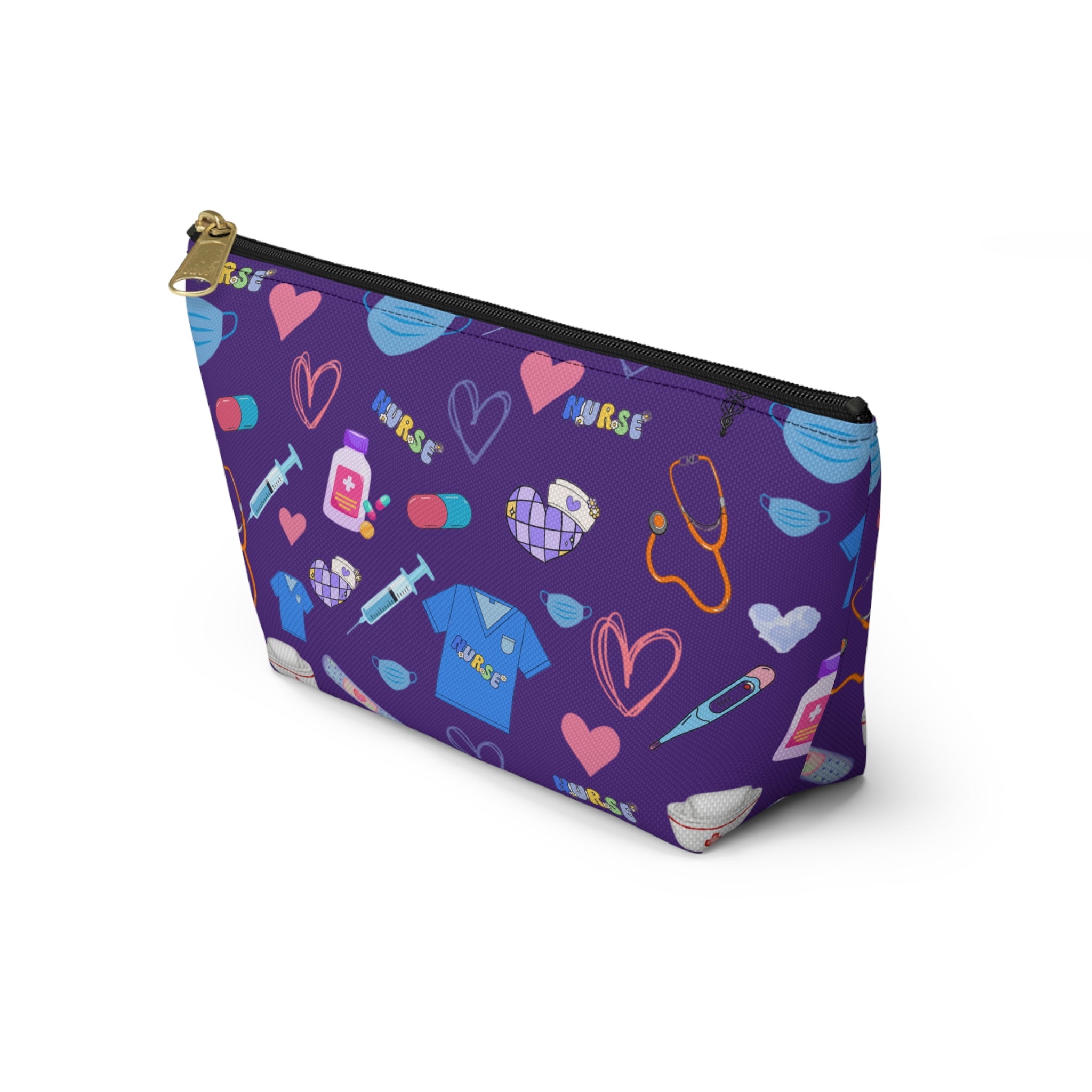 Nurse Love Accessory Pouch, Medical Professional Gift, Zipper Bag, Nurse Appreciation, Healthcare Worker, Graduation Present