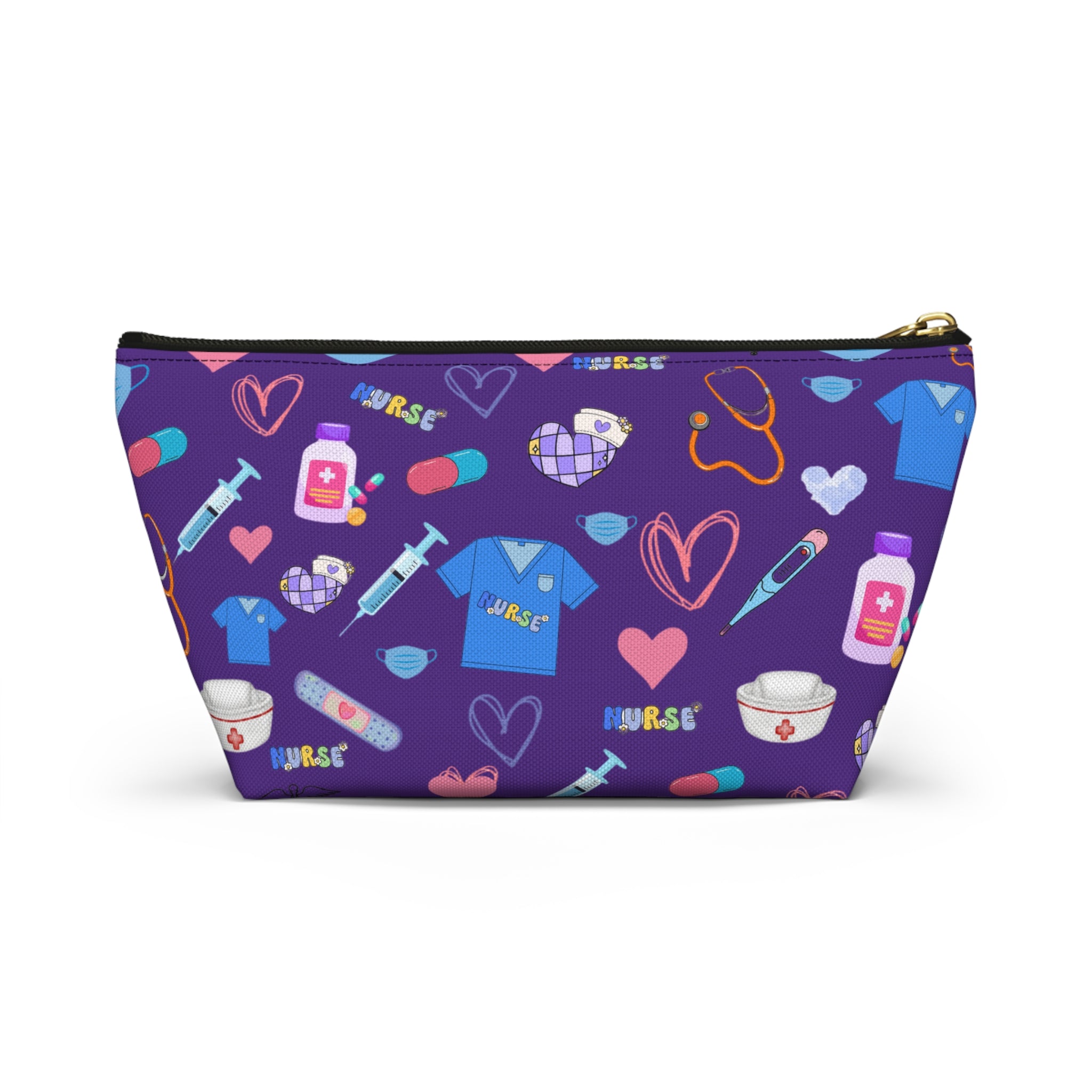 Nurse Love Accessory Pouch, Medical Professional Gift, Zipper Bag, Nurse Appreciation, Healthcare Worker, Graduation Present