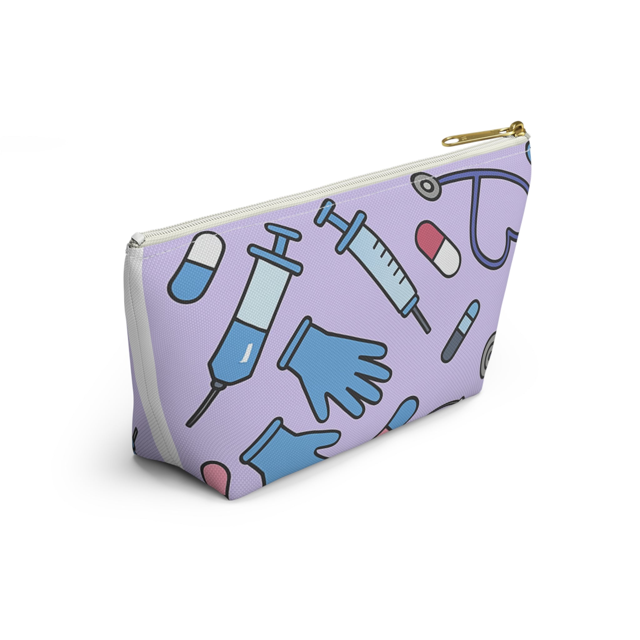 Nurse Symbols Accessory Pouch, Medical Professional Essentials Bag, Zippered Nurse Gift, Graduation Gift for RN, Healthcare Worker Organizer