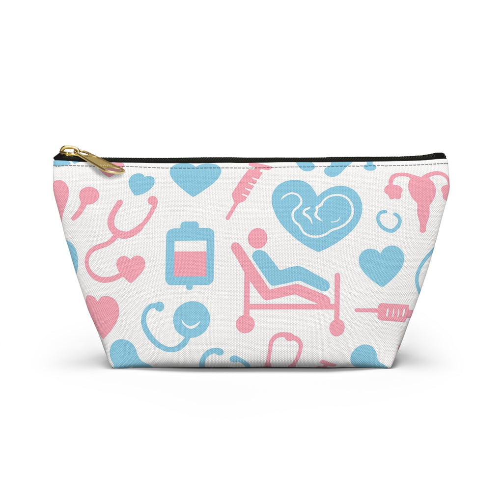 Labor and Delivery Nurse Accessory Pouch, Midwife Gift, Doula Utility Bag, Obstetrician Organizer, Medical Professional Makeup Case