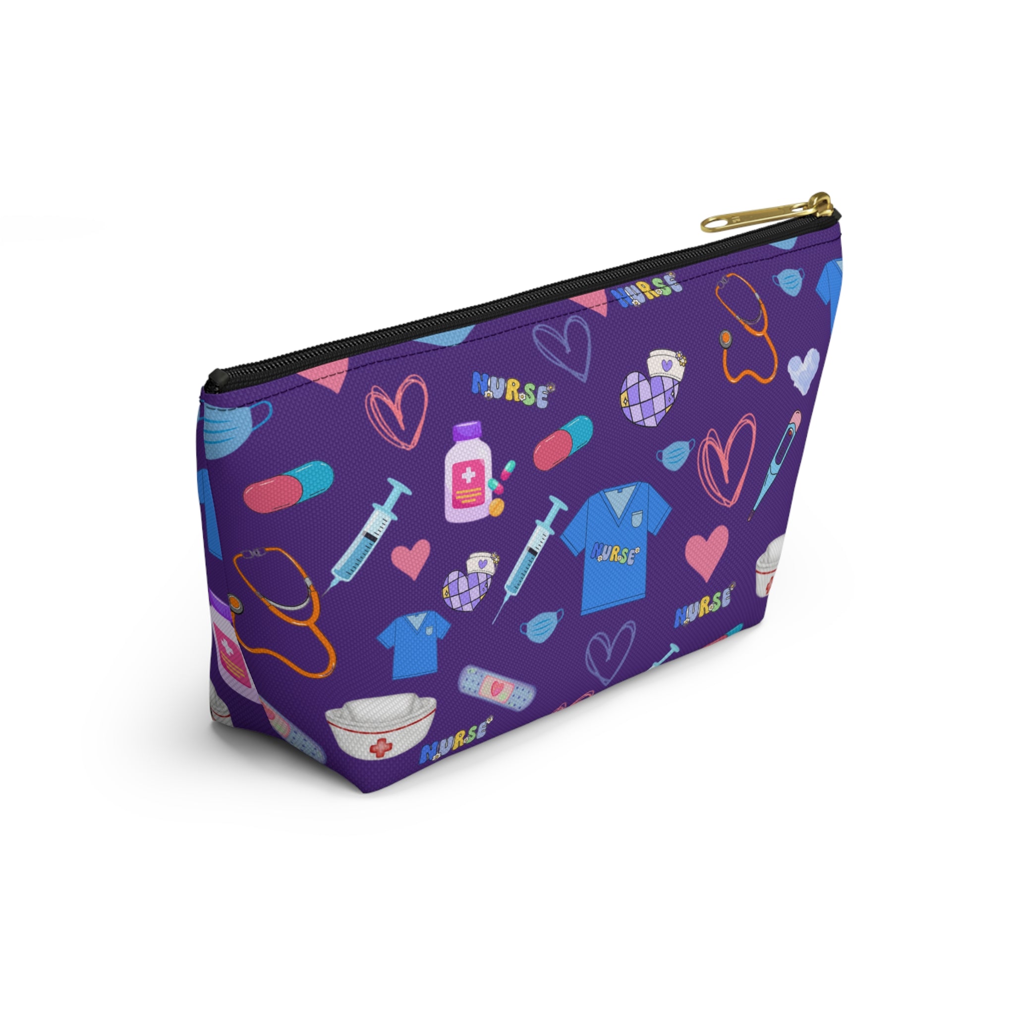 Nurse Love Accessory Pouch, Medical Professional Gift, Zipper Bag, Nurse Appreciation, Healthcare Worker, Graduation Present
