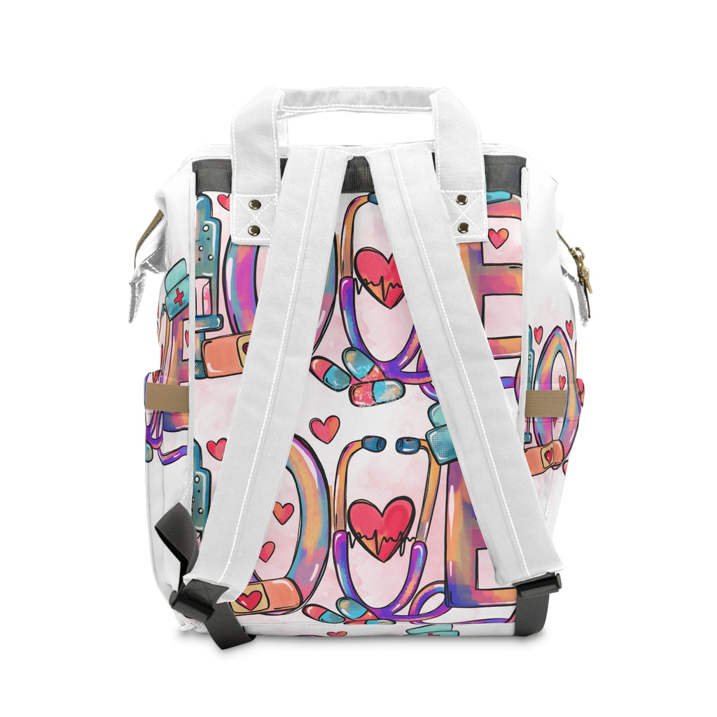LOVE Multifunctional Nurse Backpack | Nursing School Bag | Medical Professional Work Tote | Nurse Gift