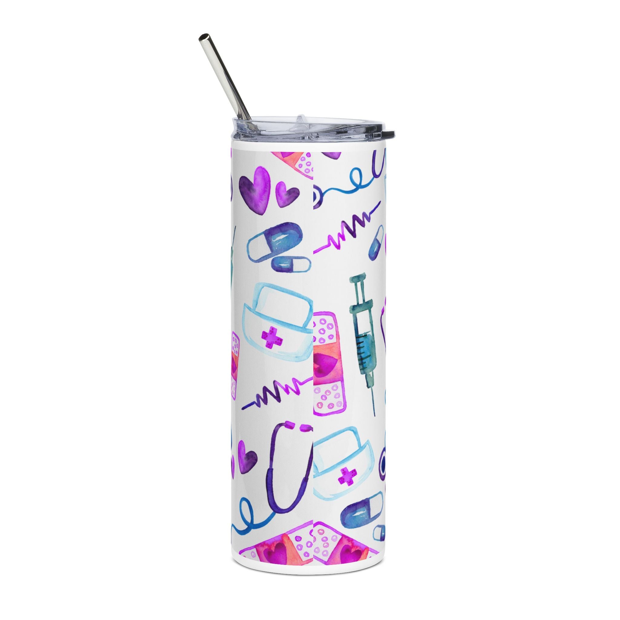CNA Life Stainless Steel Tumbler, Nursing Gift, Medical Professional Drinkware, 20oz Cup, Inspirational Nurse Mug, Healthcare Beverage [...]