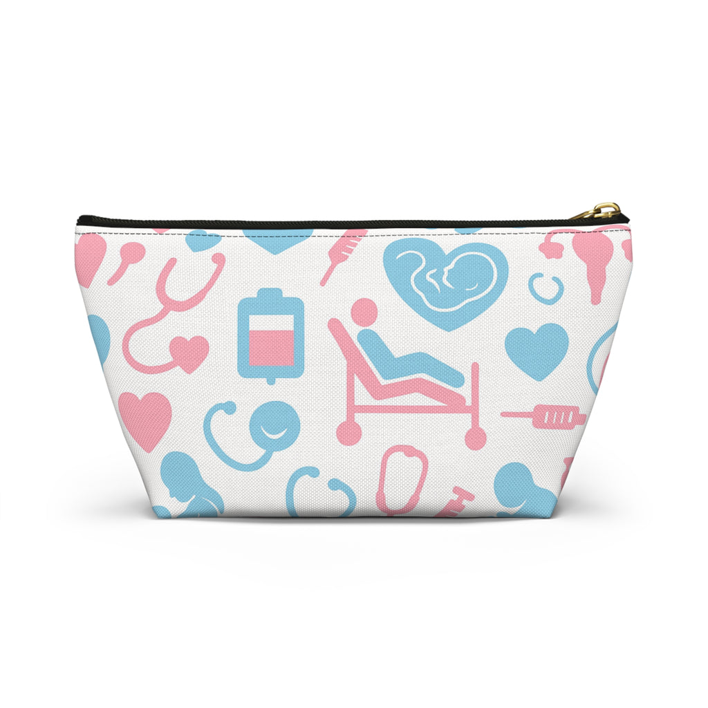 Labor and Delivery Nurse Accessory Pouch, Midwife Gift, Doula Utility Bag, Obstetrician Organizer, Medical Professional Makeup Case