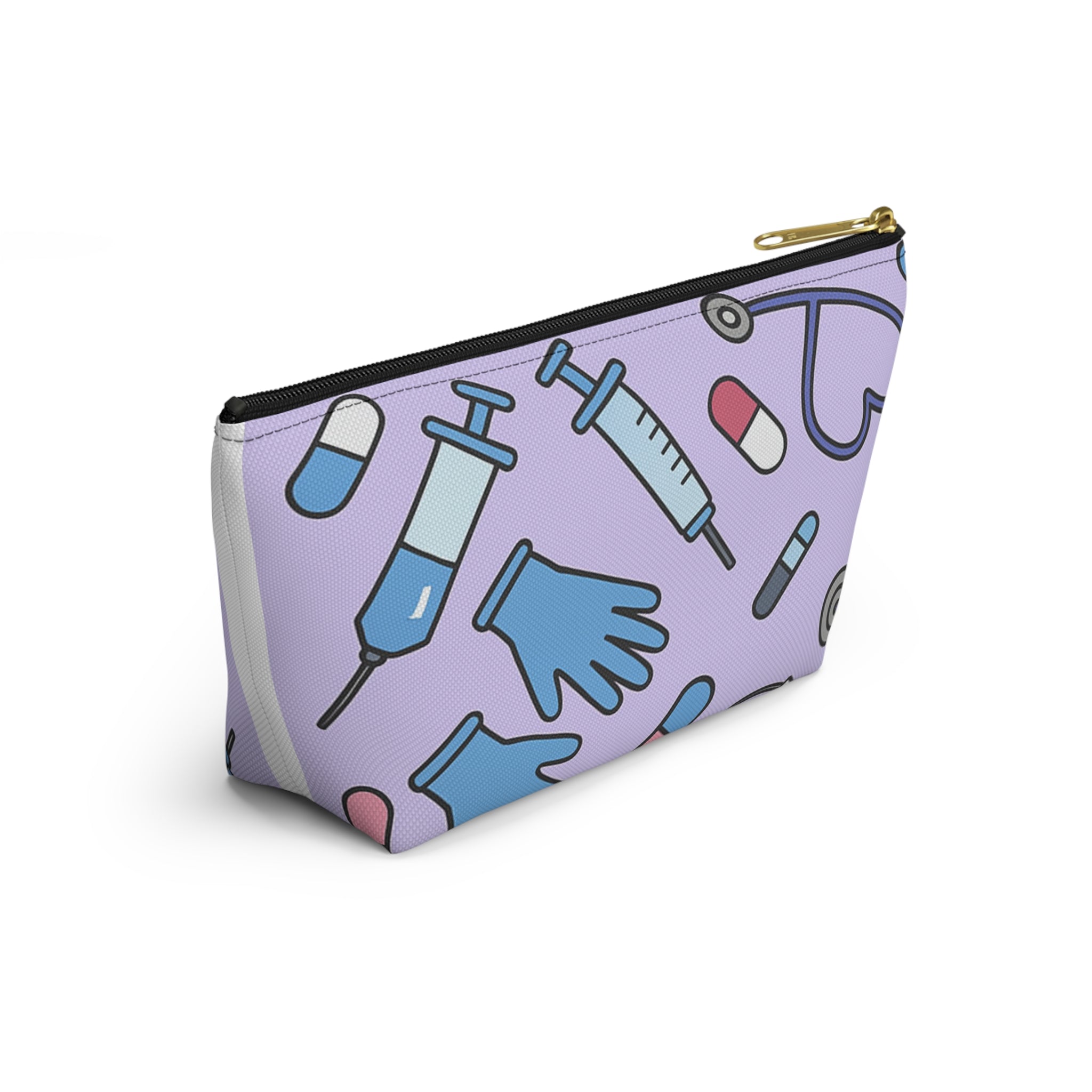 Nurse Symbols Accessory Pouch, Medical Professional Essentials Bag, Zippered Nurse Gift, Graduation Gift for RN, Healthcare Worker Organizer