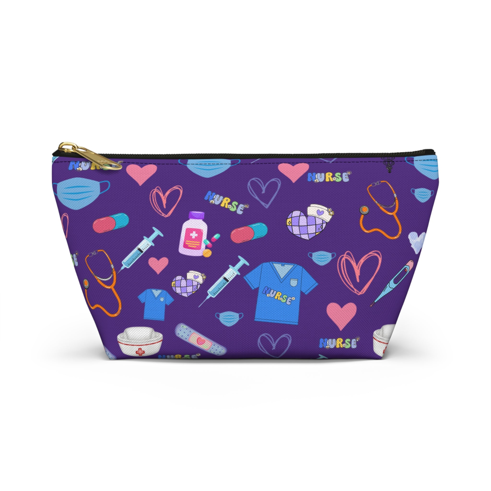 Nurse Love Accessory Pouch, Medical Professional Gift, Zipper Bag, Nurse Appreciation, Healthcare Worker, Graduation Present