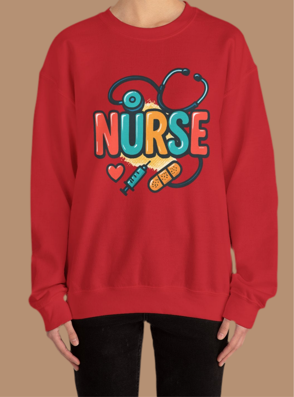 Cute Nurse Crewneck Sweatshirt, Gifts for Nurses, Hospital Humor, Nurse Appreciation, Medical Student Apparel, Funny Nurse Gifts
