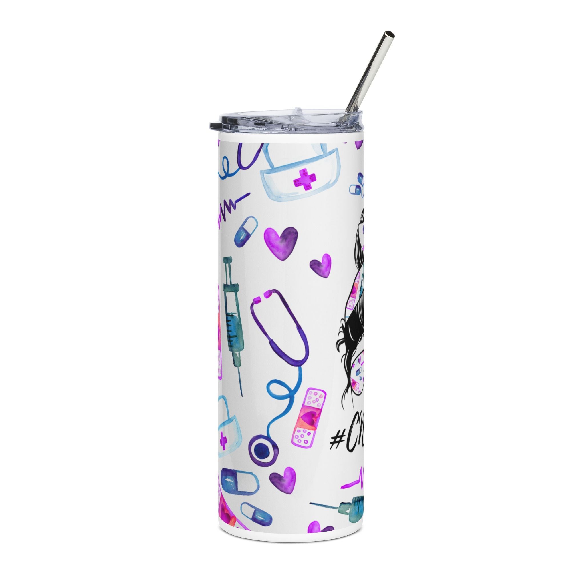 CNA Life Stainless Steel Tumbler, Nursing Gift, Medical Professional Drinkware, 20oz Cup, Inspirational Nurse Mug, Healthcare Beverage [...]