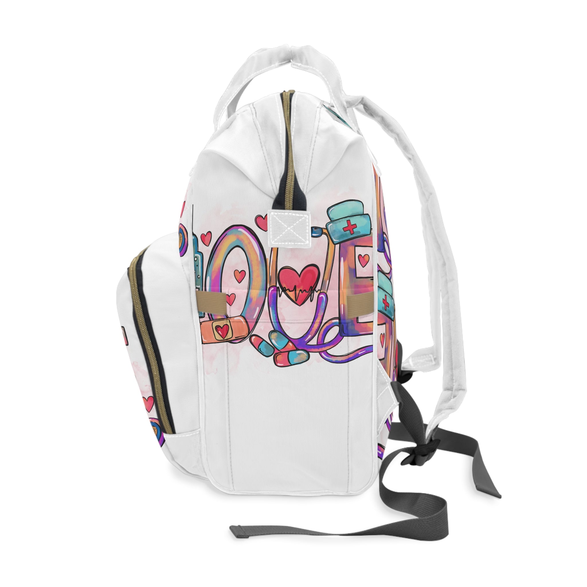LOVE Multifunctional Nurse Backpack | Nursing School Bag | Medical Professional Work Tote | Nurse Gift