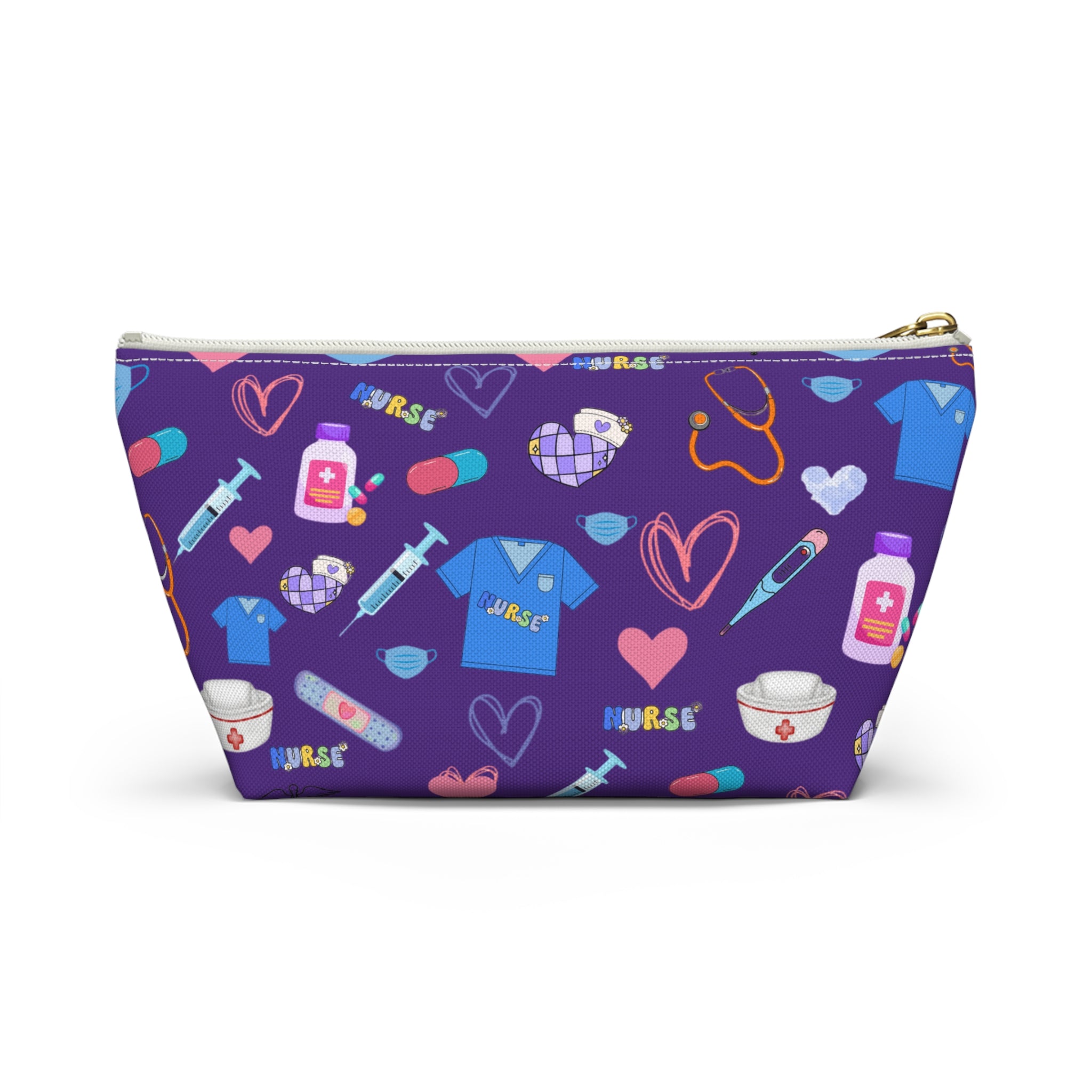 Nurse Love Accessory Pouch, Medical Professional Gift, Zipper Bag, Nurse Appreciation, Healthcare Worker, Graduation Present