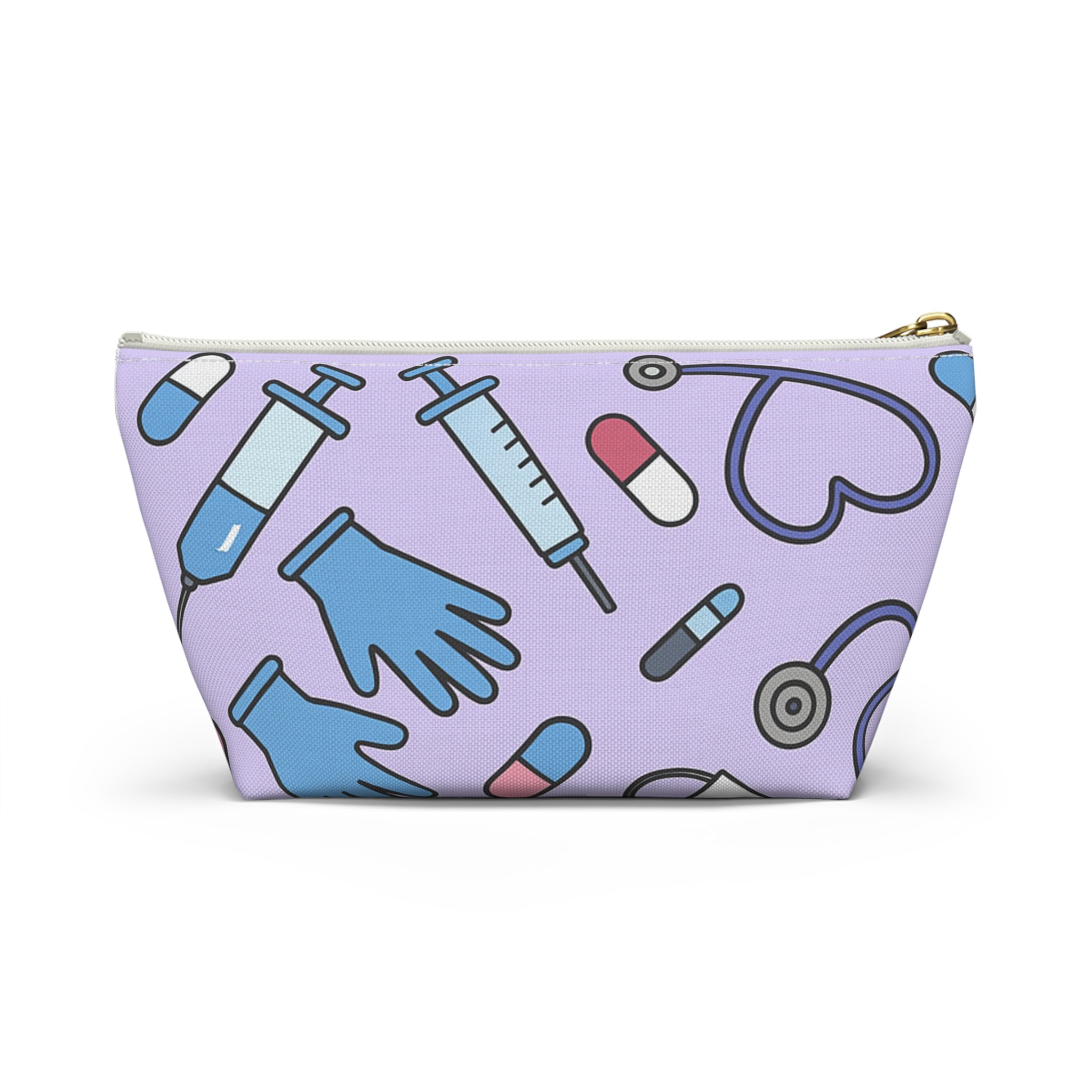 Nurse Symbols Accessory Pouch, Medical Professional Essentials Bag, Zippered Nurse Gift, Graduation Gift for RN, Healthcare Worker Organizer