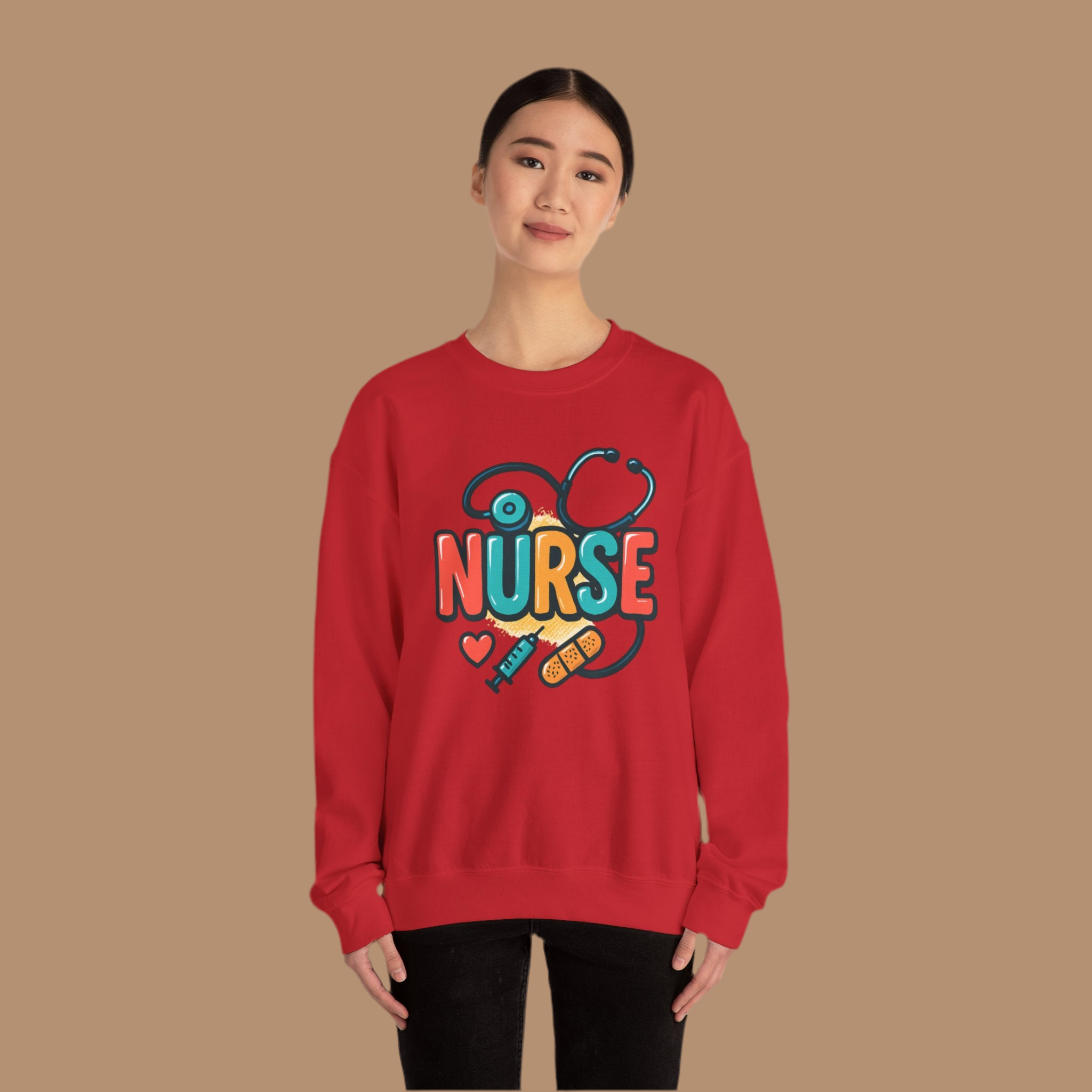 Cute Nurse Crewneck Sweatshirt, Gifts for Nurses, Hospital Humor, Nurse Appreciation, Medical Student Apparel, Funny Nurse Gifts