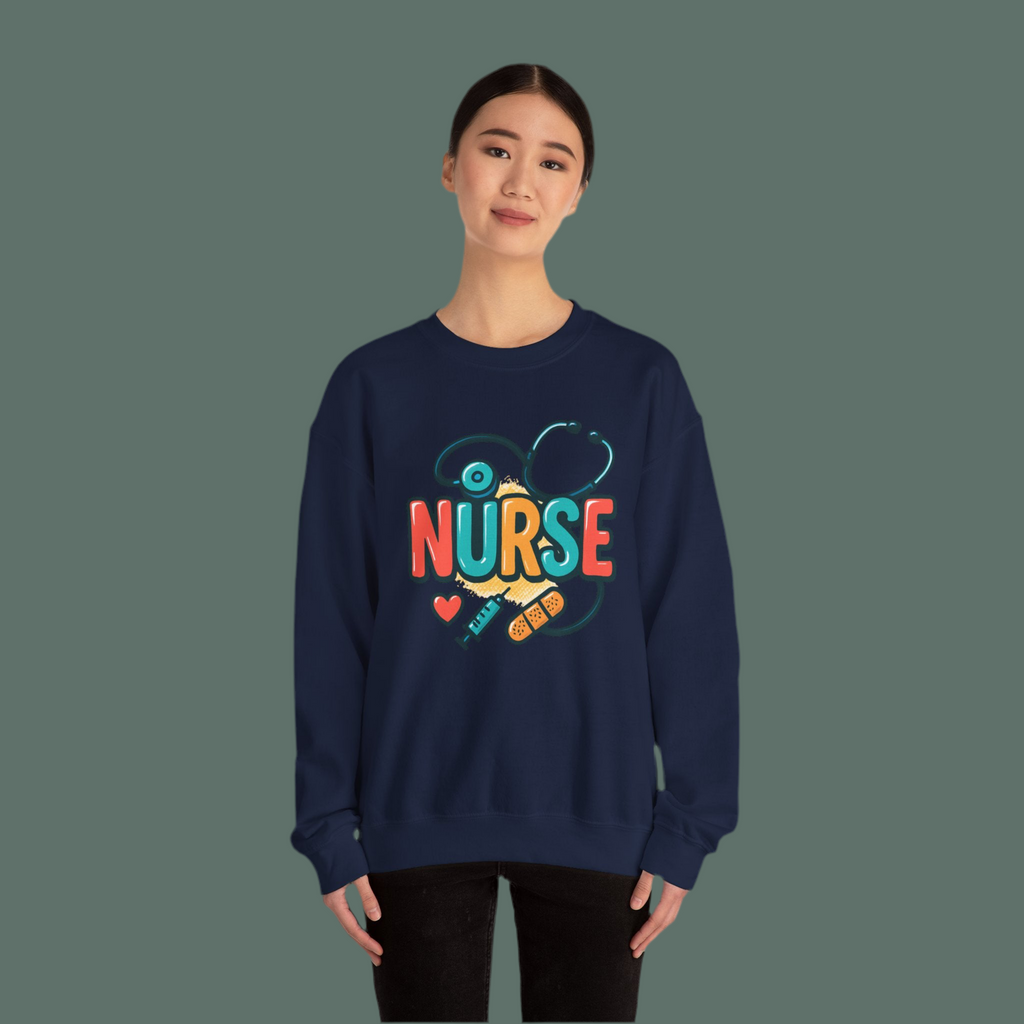 Cute Nurse Crewneck Sweatshirt, Gifts for Nurses, Hospital Humor, Nurse Appreciation, Medical Student Apparel, Funny Nurse Gifts